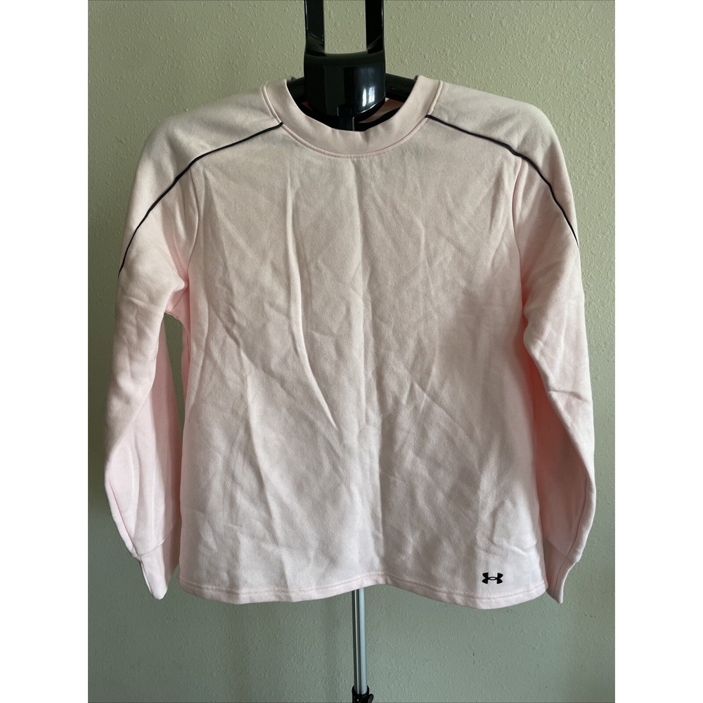 Under Armour sweatshirt womens size S loose pink pullover crew stretch